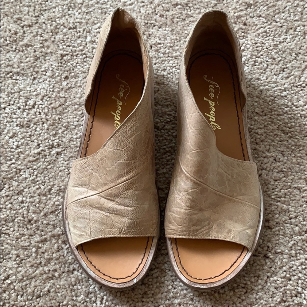 Free People Mont Blanc Sandals- tan leather